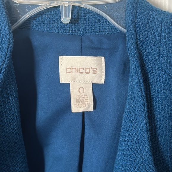 Chico's Blue Blazer-Style Jacket size 0 (sz small) - Picture 2 of 5